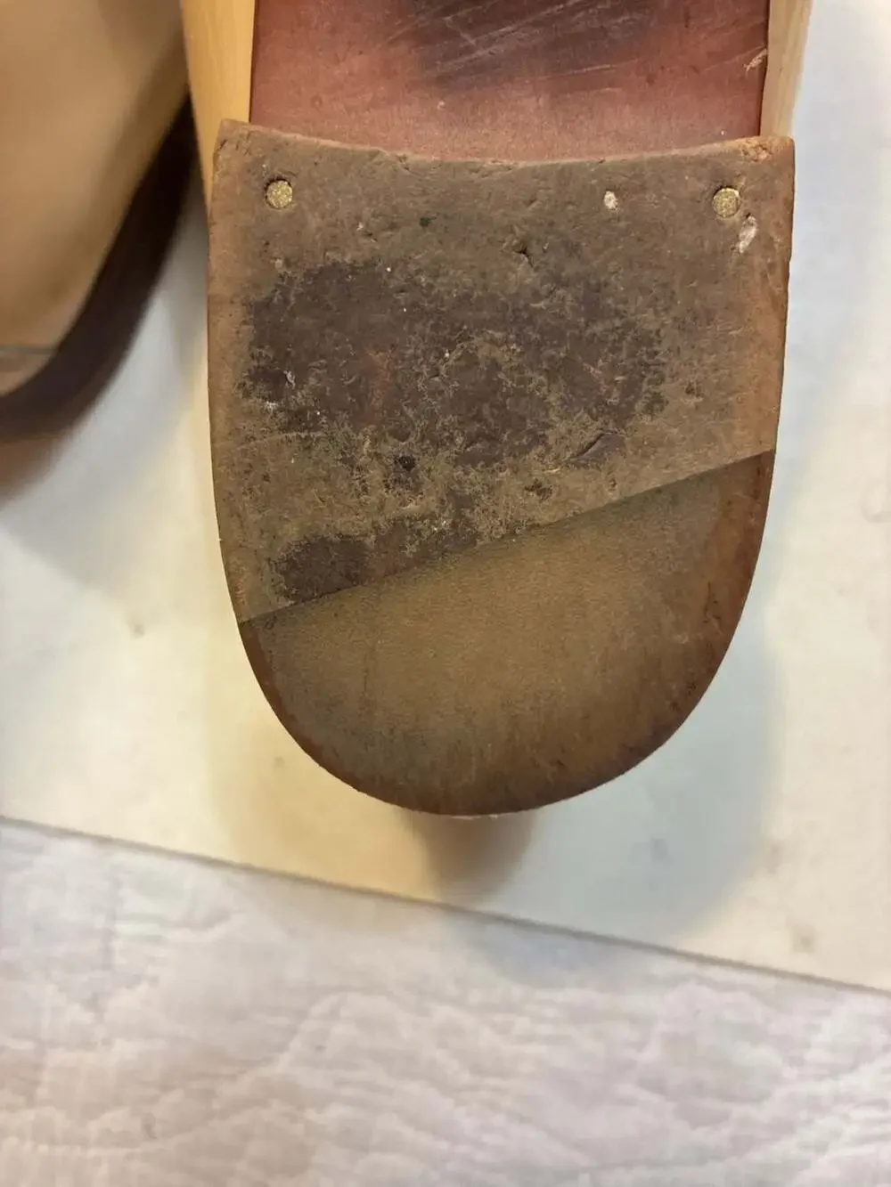 Sam Edelman Beige Patent Leather Horsebit Loafers